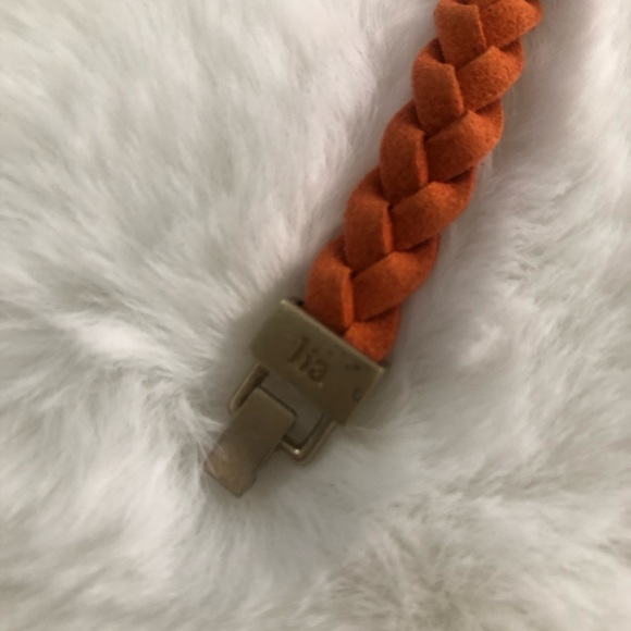 NWT Lia Sophia Burnt Orange Crystal Leather Bracelet - Picture 4 of 6